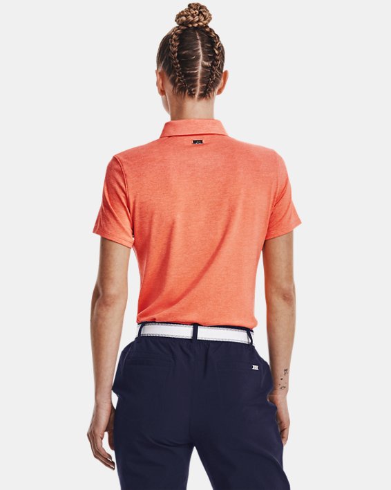 Damen UA Zinger Poloshirt, kurzärmlig, Orange, pdpMainDesktop image number 1